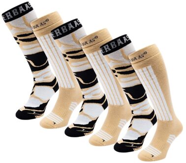 Poederbaas Skisokken Dames 6-pack Warm Sand-35/38 - 35/38