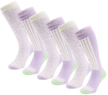 Poederbaas Skisokken Dames 6-pack White Multi-39/42 - 39/42