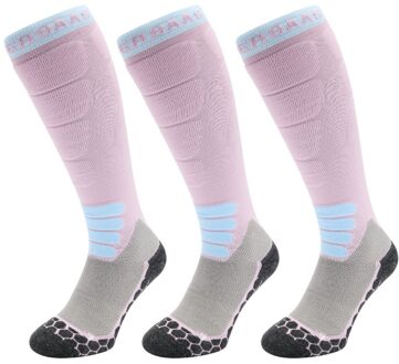 Poederbaas Skisokken Dames Merinowol Pro 3-pack Lila-39/42 - 39/42