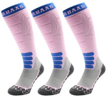Poederbaas Skisokken Dames Merinowol Pro 3-pack Powder Rose-35/38 - 35/38