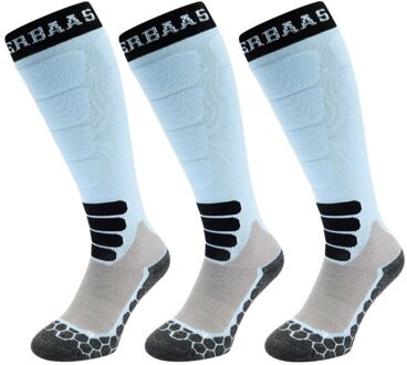 Poederbaas Skisokken Merinowol Pro 3-pack Blauw-39/42 - 39/42