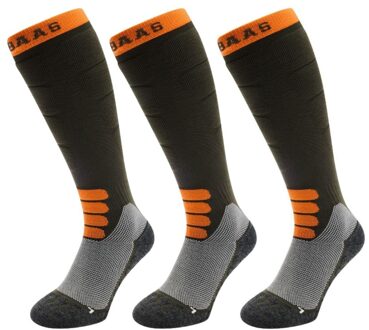 Poederbaas Skisokken Merinowol Pro 3-pack Olive Green-43/46 - 43/46