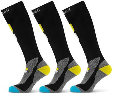 Poederbaas Skisokken Technical Bamboo Freeride 3-pack Zwart-39/42 - 39/42