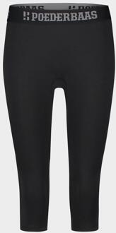 Poederbaas Thermo Legging 3/4 Dames Lightweight-L Zwart