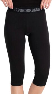 Poederbaas Thermo Legging 3/4 Dames Lightweight-S Zwart - S