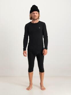 Poederbaas Thermoset Heren Lightweight - Thermoshirt + Thermolegging - Zwart-L