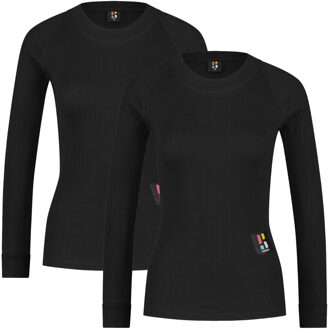 Poederbaas Thermoshirt Dames 2-pack Pro Zwart-M - M