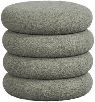 Poef Arnedo - 39xØ39 Cm - Stof - Groen