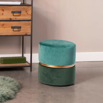 Poef 'Bubbly', Velvet, kleur Groen
