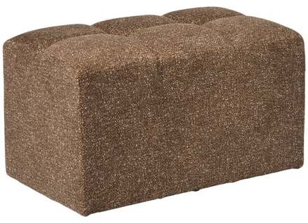 Poef chenille - bruin - 38x66x38 cm