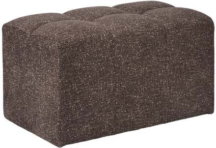 Poef chenille - donkerbruin -38x66x38 cm