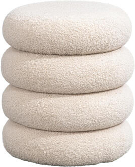 Poef Daroca - 50xØ45 Cm - Stof - Beige