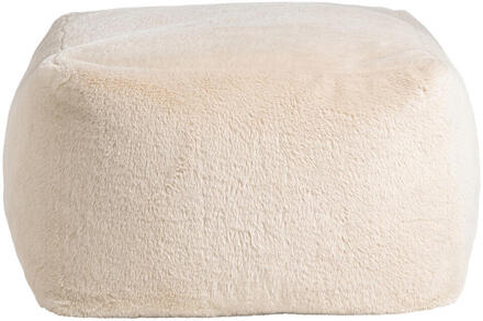 Poef Hein - 30x40x40 Cm - Polyester - Crème
