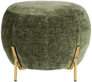 Poef Rosaly - Ø45x35 Cm - Stof - Groen