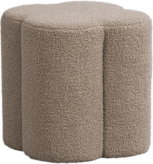 Poef Valencia - 38xØ35 Cm - Stof - Taupe