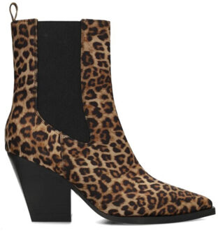 Poelman Posh by marie enkellaarzen enkellaars met hak dames Beige - 39