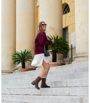 Poelman Ps enkellaars met hak caramel enkellaars met hak dames Bruin - 41