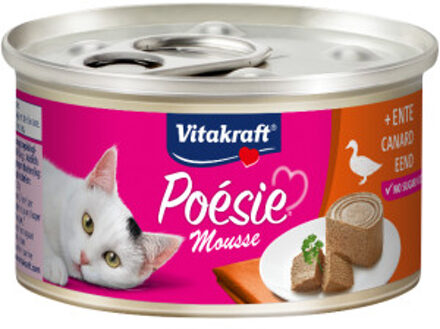 Poésie Mousse Blikje 85 g - Kattenvoer - 12 x Eend