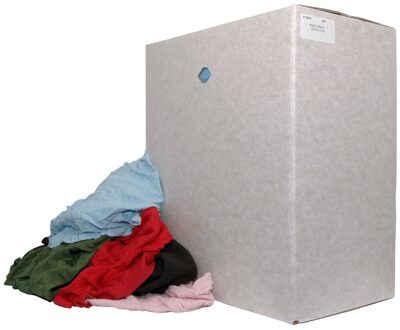 Poetsdoeken poetslappen bont in doos 10 kg