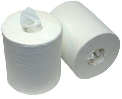 Poetsrol Blanco M-rol, 1-laags, wit, kernloos, 275 mtr x 21,5 cm, pak á 6 rollen