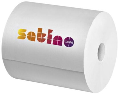 Poetsrol Satino Premium 2 Laags 25cmx370m Wit 2rollen