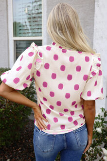 Pofmouw Polkadot Blouse Ivoor