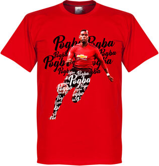 Pogba Script T-Shirt - Rood - XL