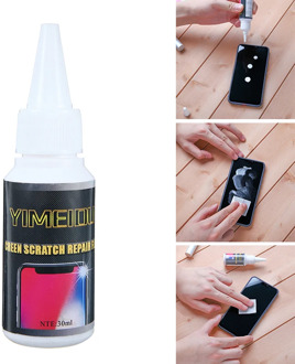 POHIKS 30ML Glass Polish Scratch Remover Transparent Safe Phone Repair Liquid Set for Cell Phone Screens Watches LCD Display