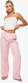Pointelle Tank En Wide Leg Trouser Pj Set, Pink - 40