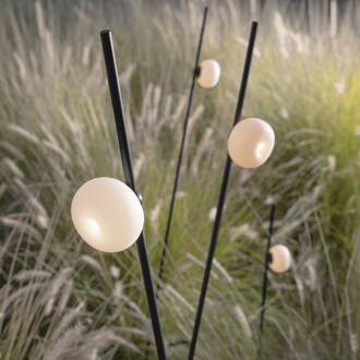 Pois spies-vloerlamp IP65, 3.000K, 118 cm zwart, wit