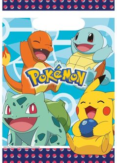 Pokémon 16x Pokemon feestartikelen feestzakjes 16 x 23 cm plastic