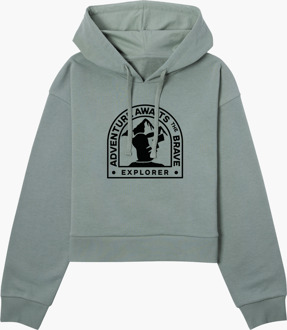 Pokémon Adventure Awaits Women's Cropped Hoodie - Khaki - XXL