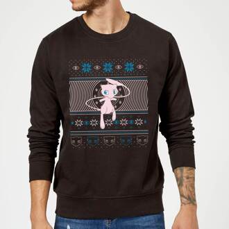 Pokémon All I Want For Christmas Is Mew Unisex Christmas Jumper - Black - S Zwart