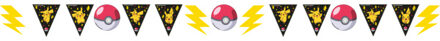 Pokémon Amscan Pokemon slinger/vlaggenlijn - zwart/geel - papier - 3,3m x 18 cm