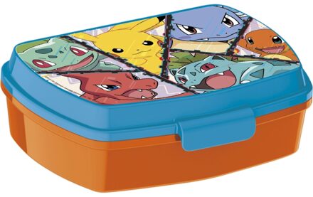 Pokémon broodtrommel blauw/oranje Multikleur