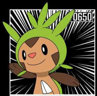 Pokemon Chespin Men's T-Shirt - Black - 3XL Zwart
