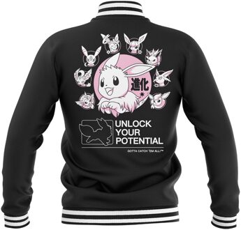 Pokémon Circle Of Eevee Evolutions Varsity Jacket - Black/Black - L Meerdere kleuren