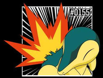 Pokemon Cyndaquil Men's T-Shirt - Black - S Zwart