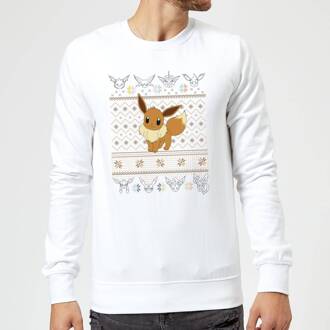 Pokemon Eevee Christmas Jumper - White - S Wit