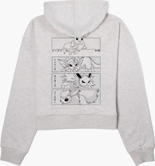 Pokémon Eeveelution Women's Cropped Hoodie - Ecru Marl - XL