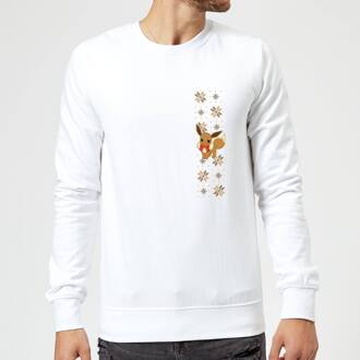 Pokemon Eve Bow Tie Christmas Jumper - White - L Wit