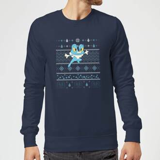 Pokemon Froakie Christmas Christmas Jumper - Navy - L - Navy blauw
