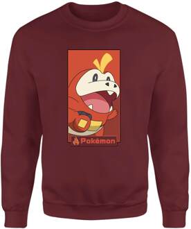 Pokémon Fuecoco Sweatshirt - Burgundy - L Rood