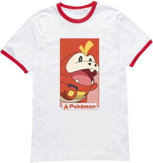Pokémon Fuecoco Unisex Ringer T-Shirt - White/Red - M