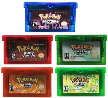Pokemon Game Card Series Ruby Firered Emerald Sapphire Video Game Cartridge Console Card English Language NDSL GB GBC GBM GBA SP