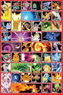 Pokémon Gbeye Pokemon Moves Poster 61x91,5cm Multikleur