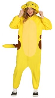 Pokémon Gele cartoon chinchilla onesie voor volwassenen 42-44 (l/xl)