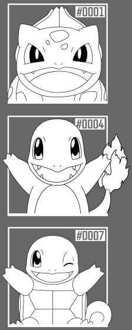 Pokemon Generation 1 Monochrome Starters Men's T-Shirt - Black Tie Dye - L Zwart