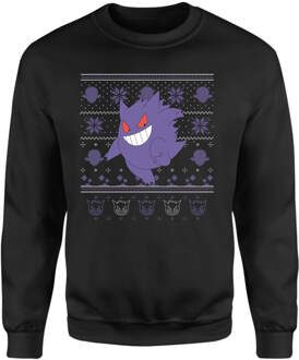Pokemon Gengar Christmas Christmas Jumper - Black - XXL Zwart