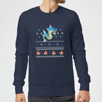 Pokemon Gyarados Christmas Jumper - Navy - M Blauw
